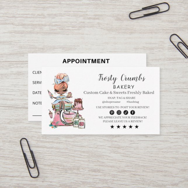 Tarjeta De Visita Business Card für Bäckerei (Anverso/Reverso In Situ)