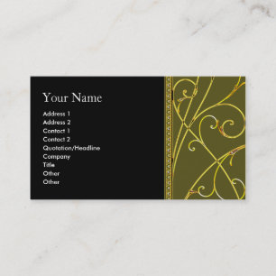 Tarjeta De Visita business_card_gold_floral