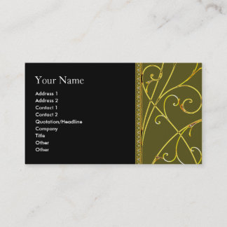Tarjeta De Visita business_card_gold_floral