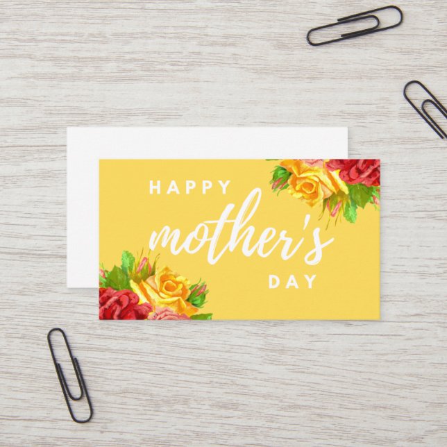 Tarjeta De Visita business card happy mother day  (Anverso/Reverso In Situ)