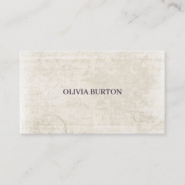 Tarjeta De Visita Business card simple style texture background (Anverso)