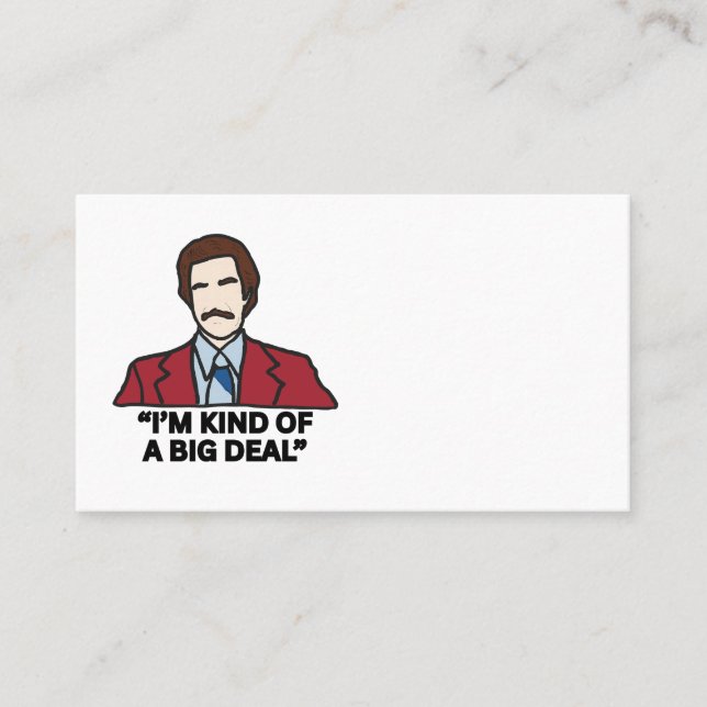 Tarjeta De Visita Business Card Template - I'm Kind of a Big Deal  (Anverso)
