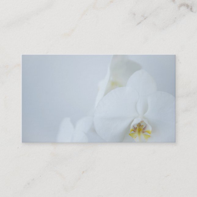 Tarjeta De Visita Business Card White Orchids (Anverso)