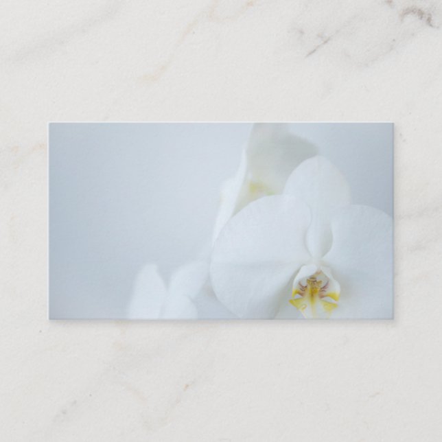 Tarjeta De Visita Business Card White Orchids (Anverso)