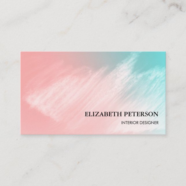 Tarjeta De Visita Business card with background bright style (Anverso)