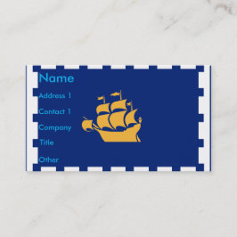 Tarjeta De Visita Business Card with Flag of Quebec City, Canada
