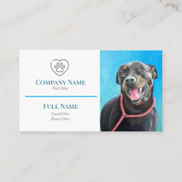 Tarjeta De Visita Business Card with painting of flowers