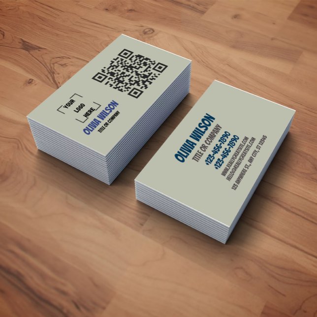 Tarjeta De Visita Business Card with QR Code |  Modern Design (Subido por el creador)