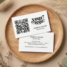 Tarjeta De Visita Business Card with QR Code | Simple Modern Design