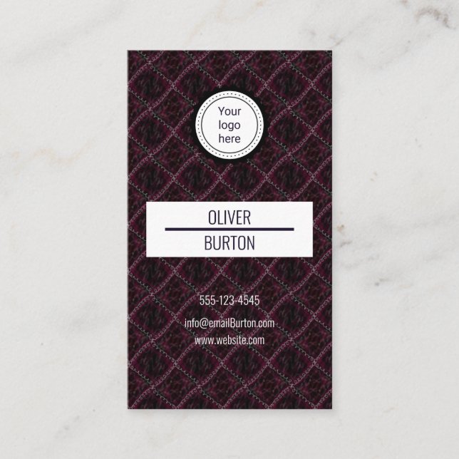 Tarjeta De Visita Business card with texture background (Anverso)