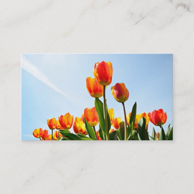 Tarjeta De Visita Business card with tulips (Anverso)