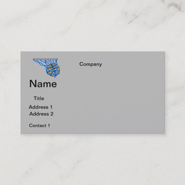 Tarjeta De Visita BUSINESS cards BASKETBALL DISEÑE (Anverso)