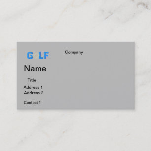 Tarjeta De Visita BUSINESS cards GOLF DISEÑE