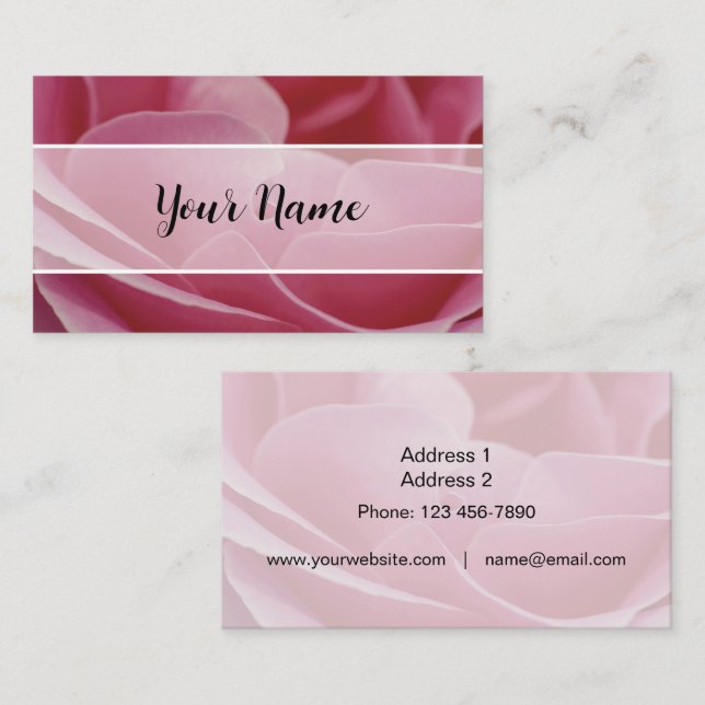 Tarjeta De Visita Business Cards - Rose-01 (Anverso / Reverso)