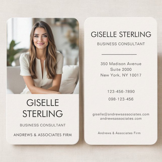 Tarjeta De Visita Business Consultant Professional Photo  (Subido por el creador)