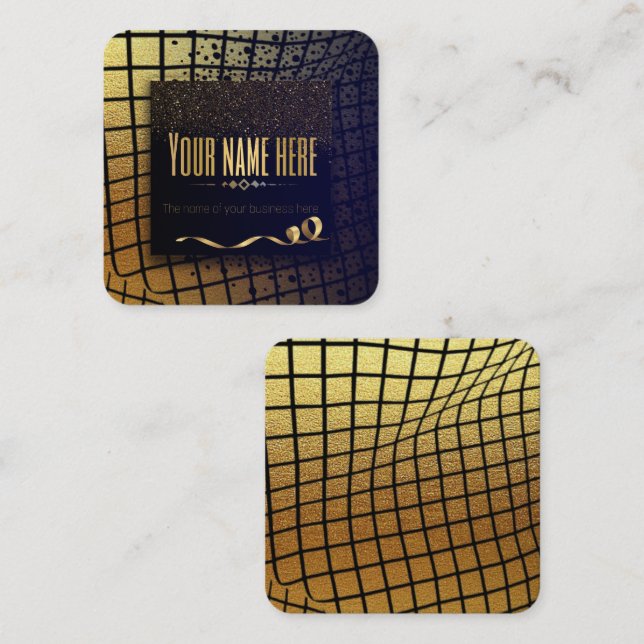 TARJETA DE VISITA business dorada (Anverso / Reverso)
