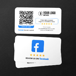 Tarjeta De Visita Business Review Link Facebook reseña el código QR