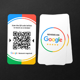 Tarjeta De Visita Business Review Link Google 5 Star reseña el códig