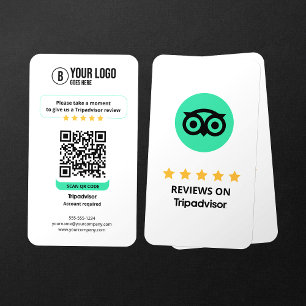Tarjeta De Visita Business Review Link Tripadvisor Reseña el código 