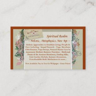 Tarjeta De Visita BusinessCard, reino espiritual, ~ holístico, meta…