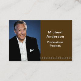 Tarjeta De Visita Businessman Professional Modern Photo Dark Brown
