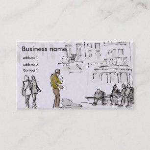 Tarjeta De Visita Busker tocando la guitarra
