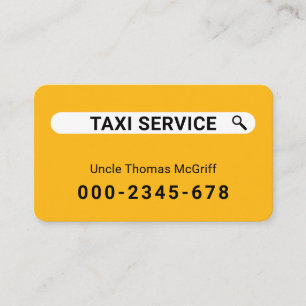 Tarjeta De Visita Búsqueda Creativa de tu Servicio de Taxi