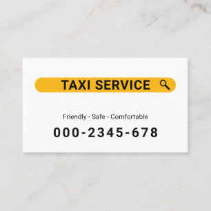 Tarjeta De Visita Búsqueda Creativa de tu Servicio de Taxi