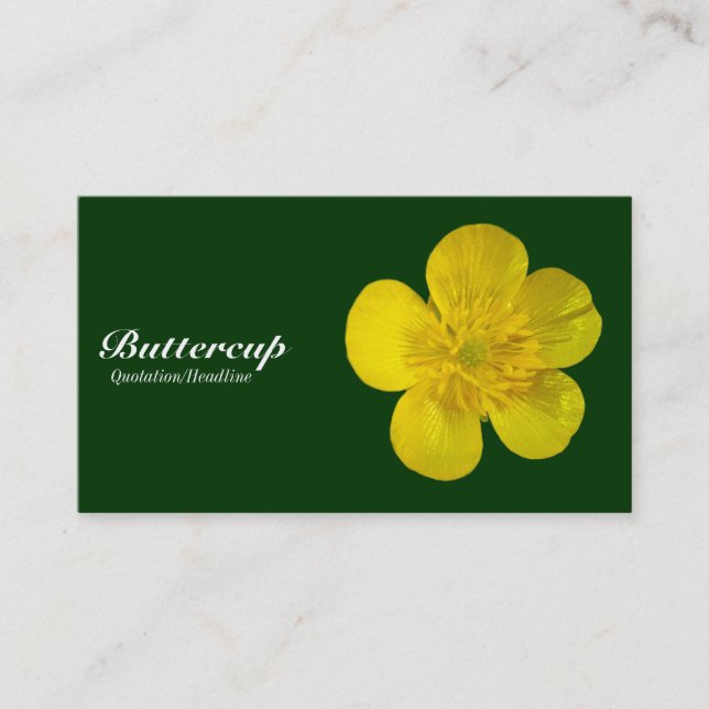 Tarjeta De Visita Buttercup - Verde oscuro 003300 (Anverso)