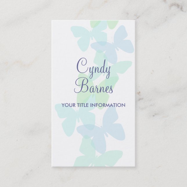 Tarjeta De Visita Butterflies Business Card (Anverso)