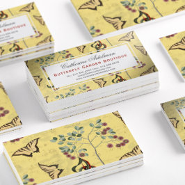 Tarjeta De Visita Butterflies Chinoiserie vinícola