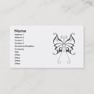 Tarjeta De Visita butterfly-tattoo-vector-1, Nombre, Dirección 1, Añ