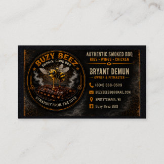 Tarjeta De Visita Buzy Bee BBQ