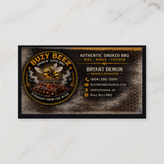 Tarjeta De Visita Buzy Bee BBQ