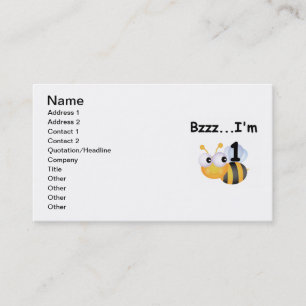 Tarjeta De Visita Buzz Bumblebee Primera camisetas y regalos de cump