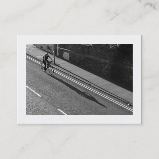 Tarjeta De Visita BW en bicicleta (Anverso)