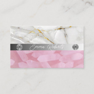 Tarjeta De Visita C Textura de Cuarzo Cristal de Amatista Mineral Ne