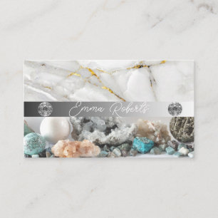 Tarjeta De Visita C Textura de Cuarzo Cristalino de Amatista Mineral