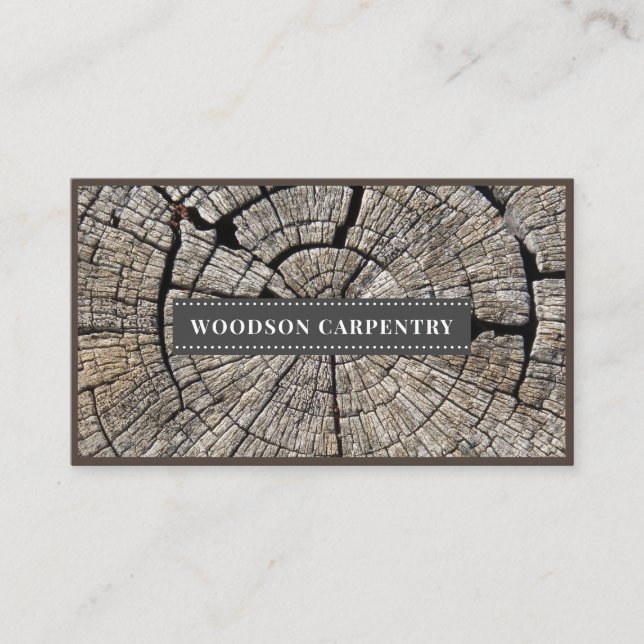 Tarjeta De Visita Ca de negocios de carpintero de madera para carpin (Anverso)