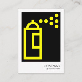 Tarjeta De Visita Ca de spray - Amarillo sobre negro
