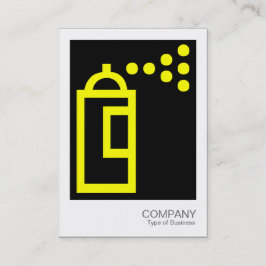 Tarjeta De Visita Ca de spray - Amarillo sobre negro