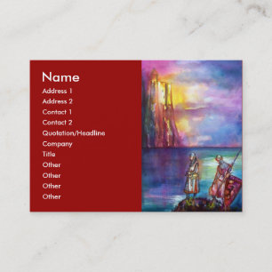 Tarjeta De Visita Caballeros medievales de PENDRAGON, Lago Sunset, F