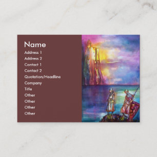 Tarjeta De Visita Caballeros medievales de PENDRAGON, Lago Sunset, F