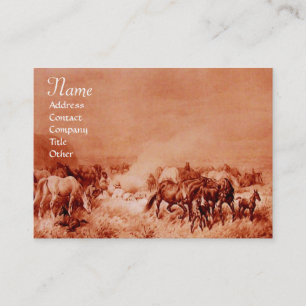 Tarjeta De Visita CABALLEROS, sepia marrón