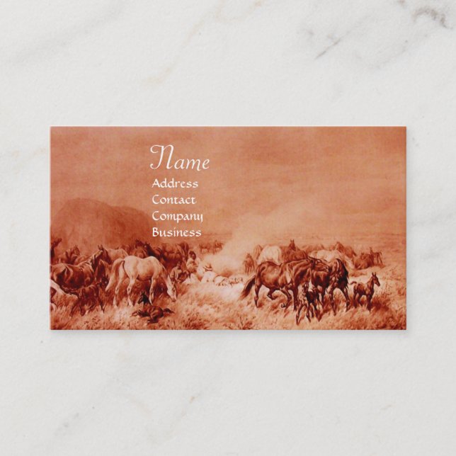 Tarjeta De Visita CABALLEROS, sepia marrón (Anverso)