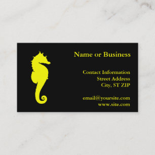 Tarjeta De Visita Caballito de mar amarillo