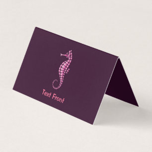 Tarjeta De Visita Caballito de mar rosa