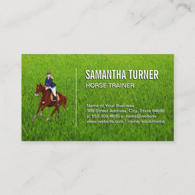 Tarjeta De Visita Caballo (Anverso)