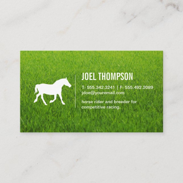 Tarjeta De Visita Caballo (Anverso)