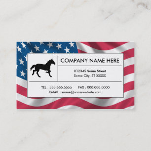Tarjeta De Visita caballo americano